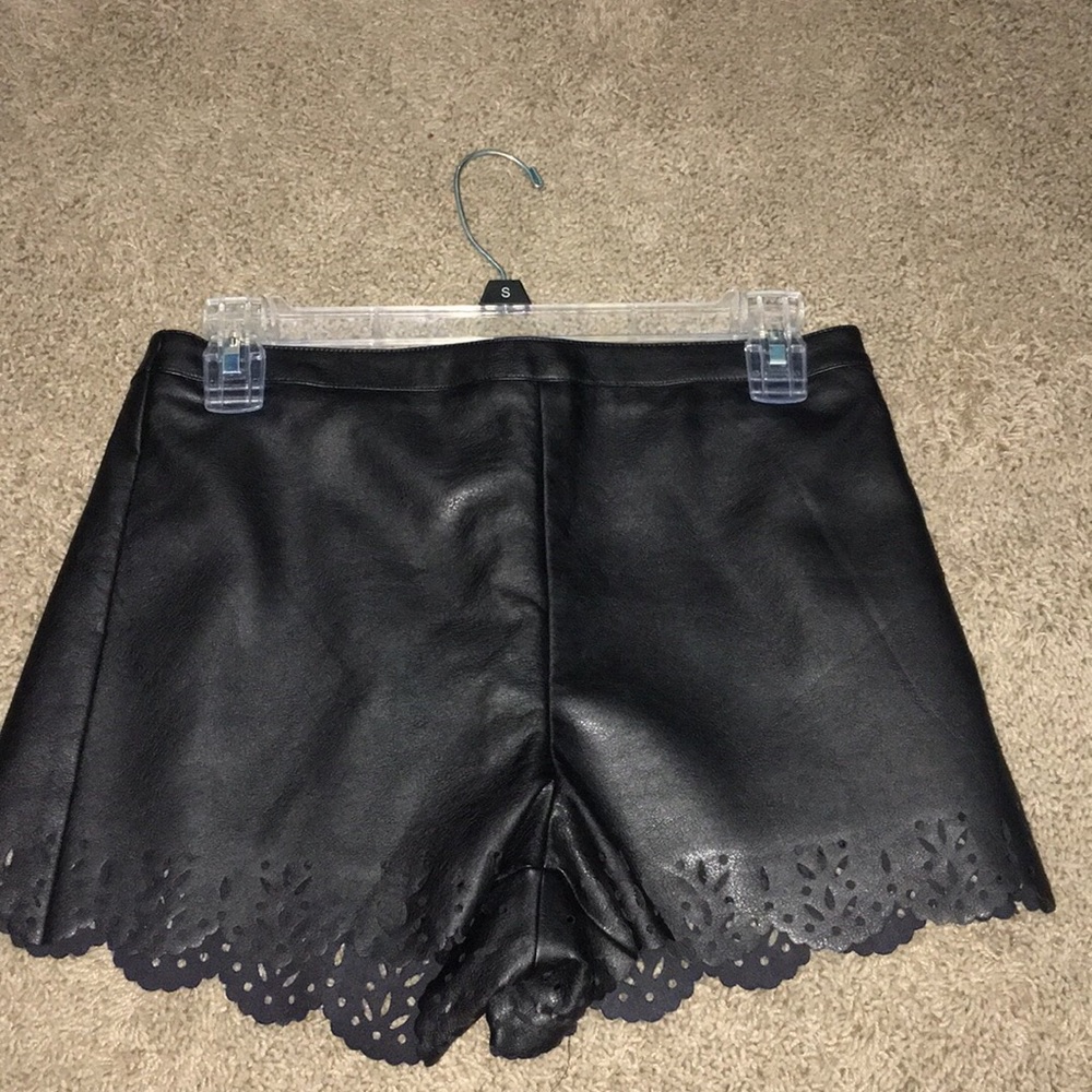 Leather Like Shorts